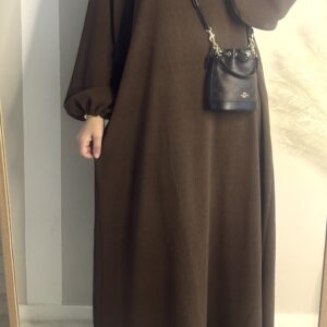 Abaya d'hievr - abaya velours manches ballon - winter abaya - corduroy abaya