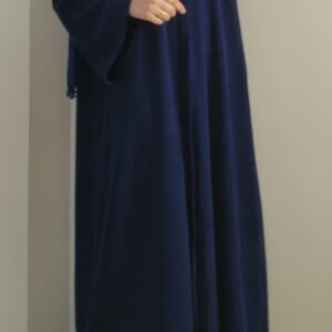 Abaya d'hiver en velours côtelé Bleu marine