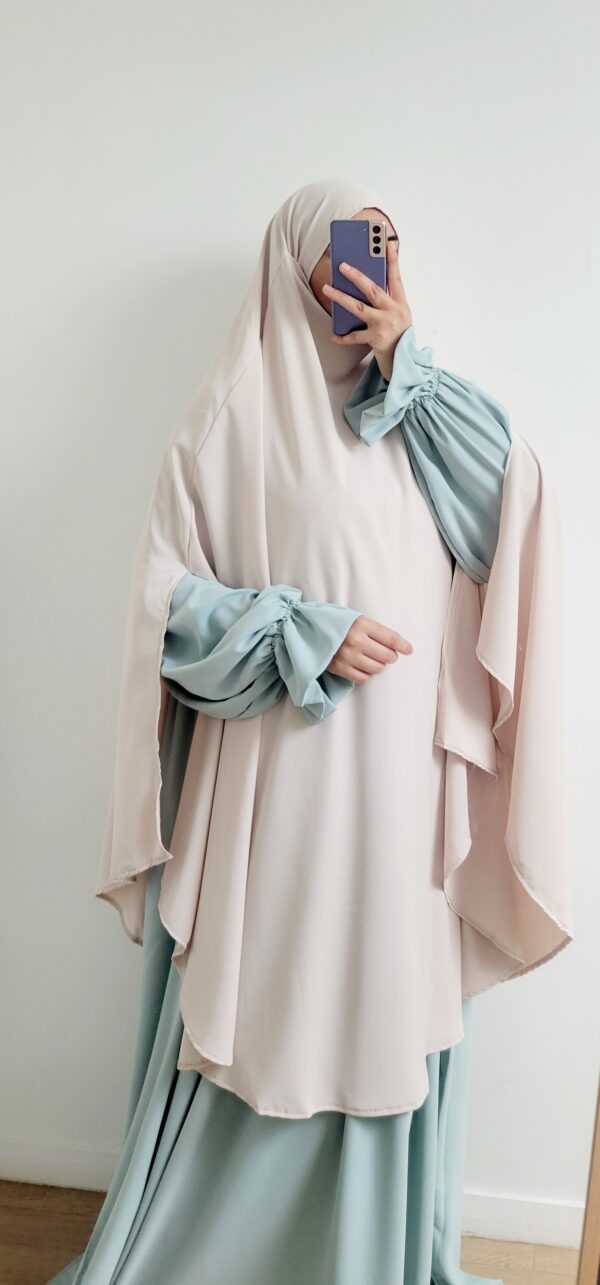 Ensemble abaya et khimar à fente