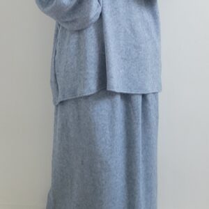 Ensemble jupe en laine bleu