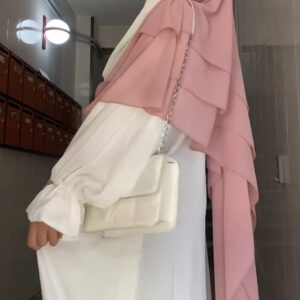 Ensemble abaya et khimar 3 voiles