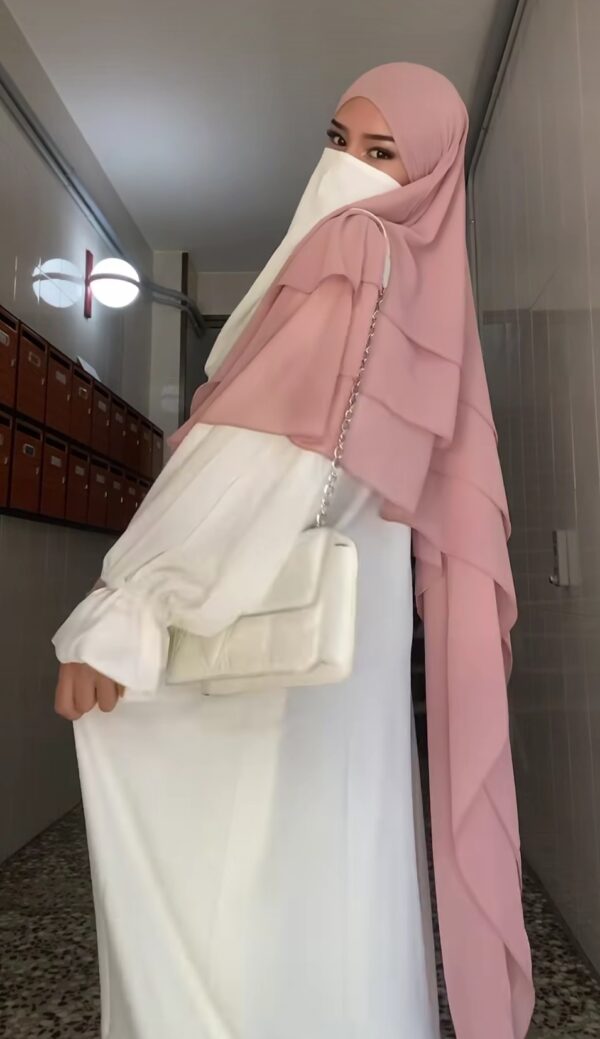 Ensemble abaya et khimar 3 voiles