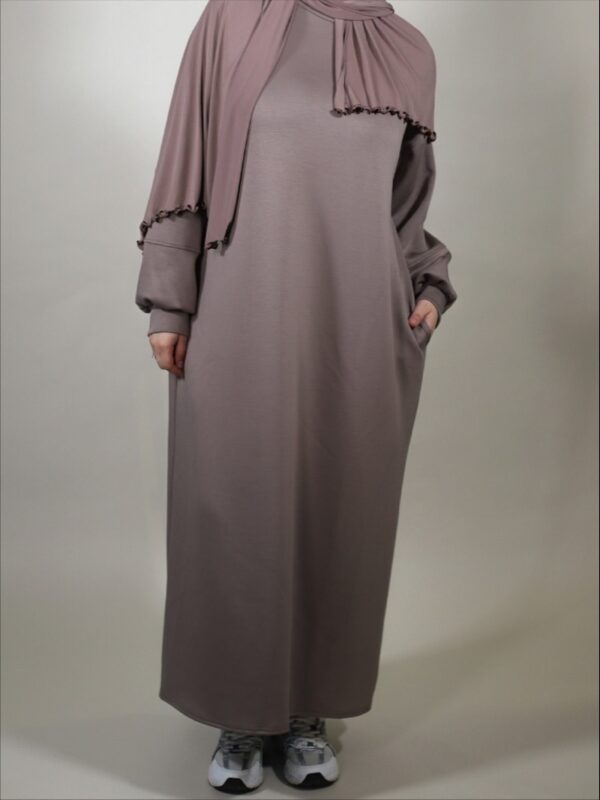 Robe longue jogging-robe comfy taupe