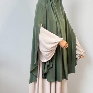 Khimar à fente Jersey premium kaki