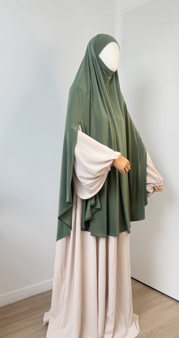 Khimar à fente Jersey premium kaki