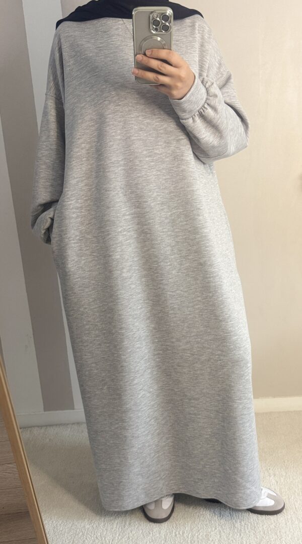 Comfy robe, robe sweat gris chiné