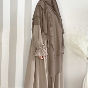 khimar 3 voiles mousseline - 3 layer chiffon khimar