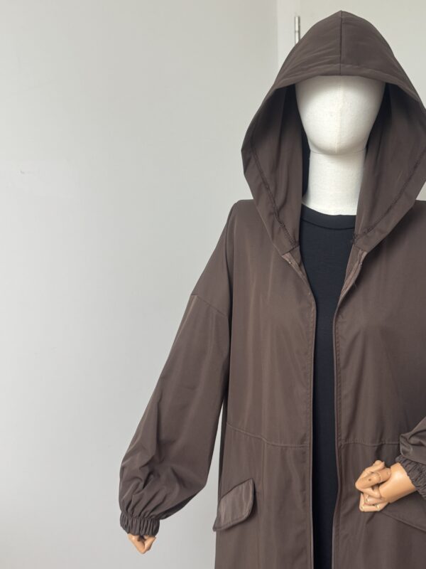 Parka longue anti_vent marron