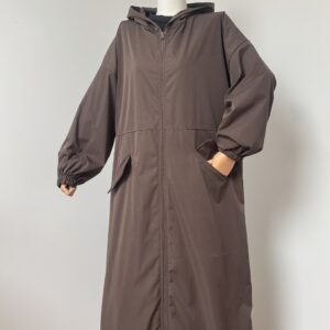 Parka longue anti_vent marron