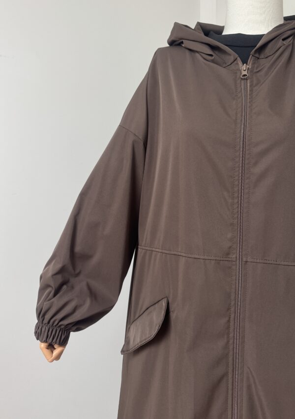 Parka longue anti_vent marron