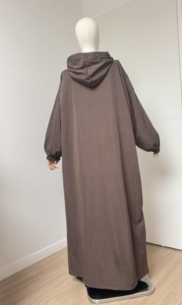 Parka longue anti_vent marron