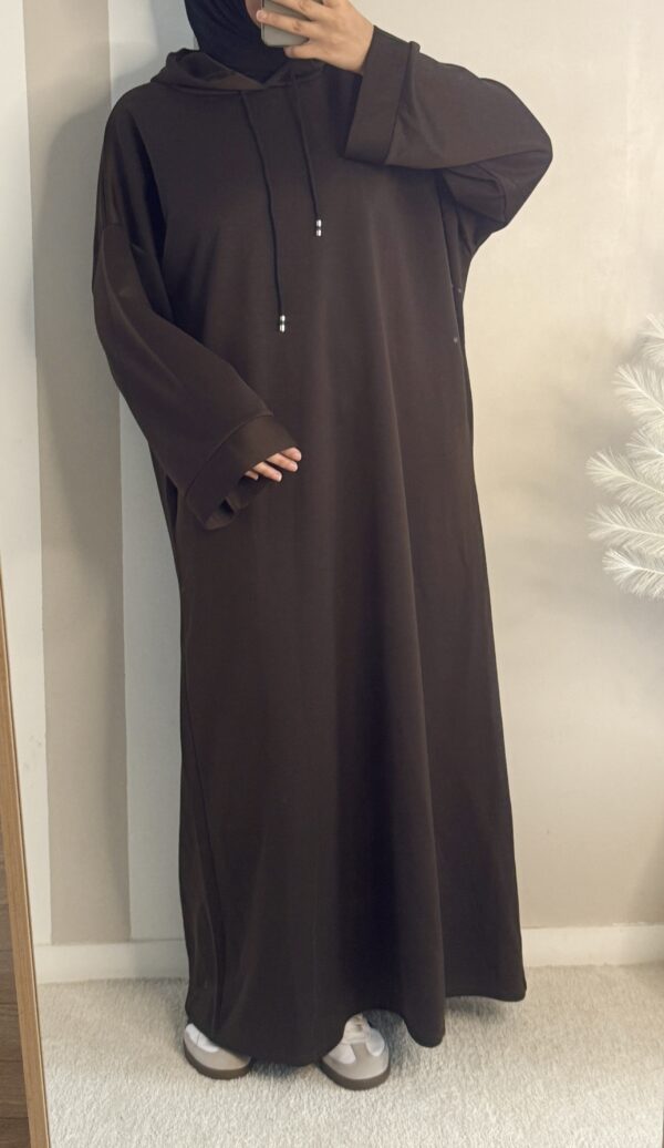 Rbe sweat-- robe jogging à capuche - comfy robe marron