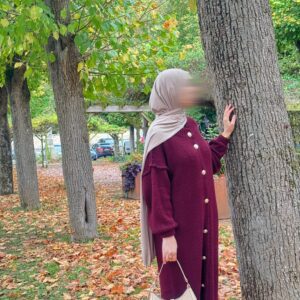 Maxi pull gilet en maille