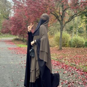 Khimar mousseline 2 voiles XXL