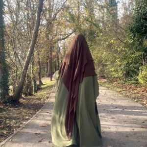 Abata saoudienne et khimar 3 voiles