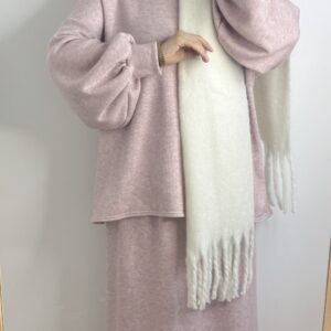 Ensemble jupe et pull manches ballon en laine