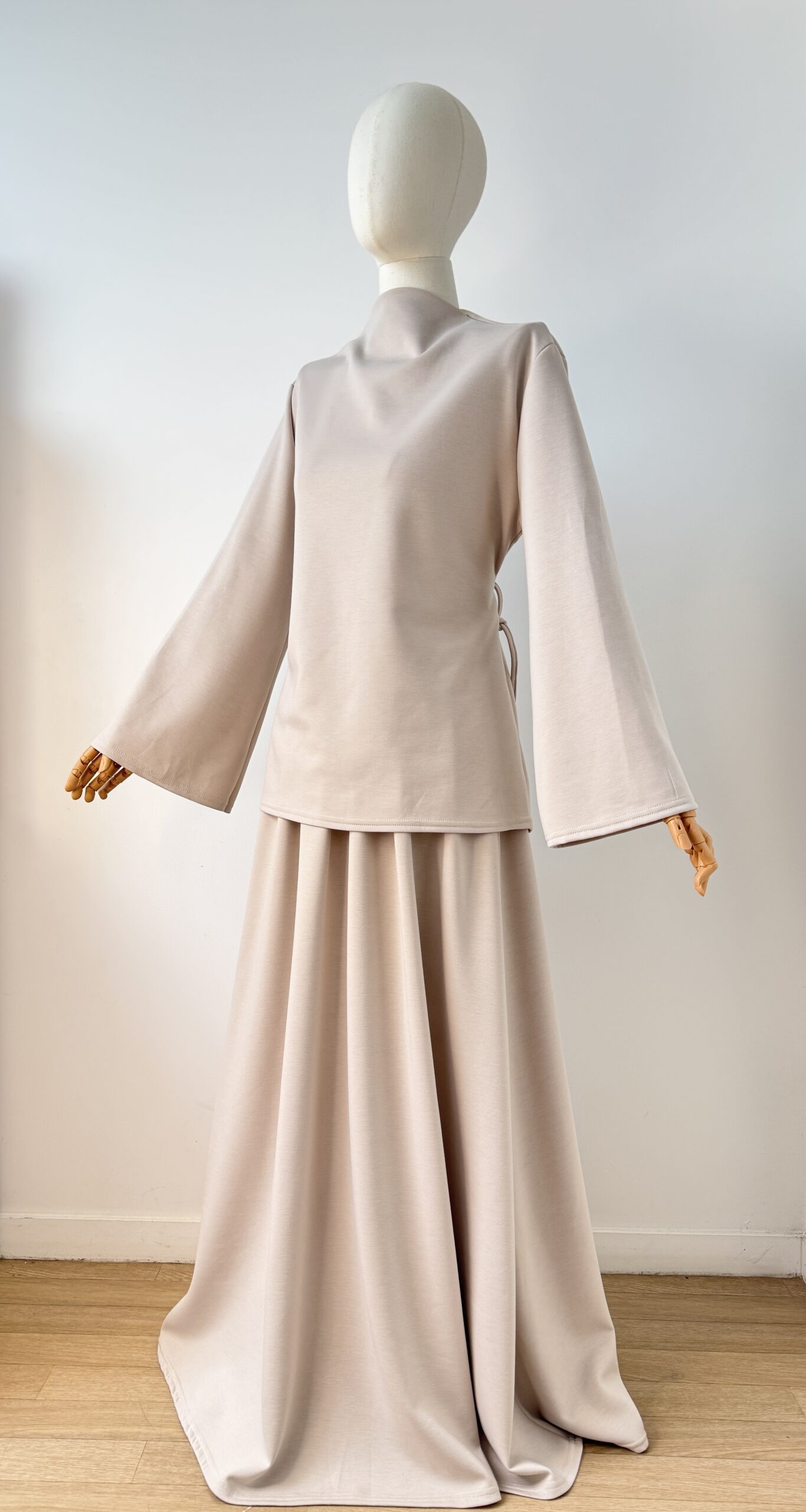 Ensemble jupe comfy beige