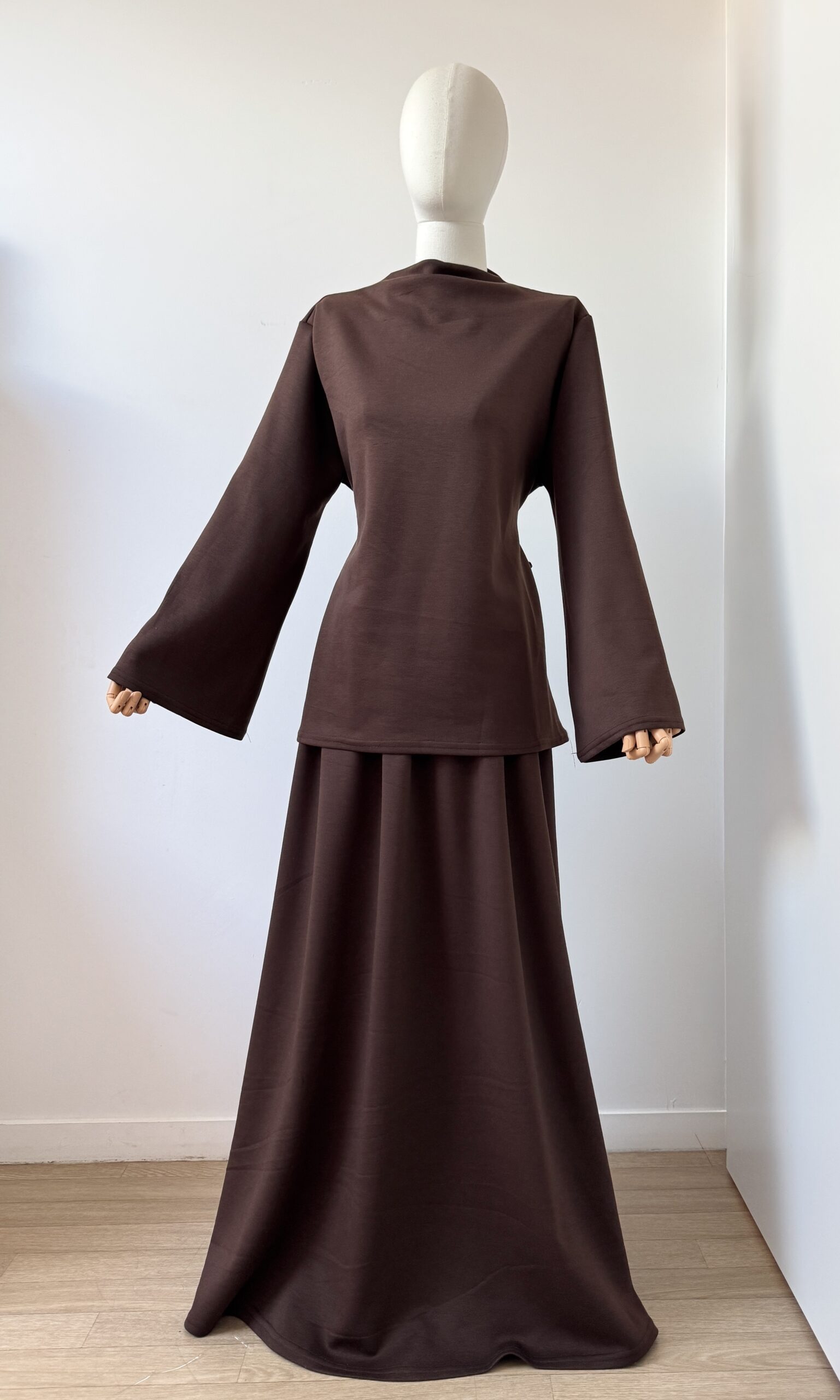 Ensemble jupe comfy marron