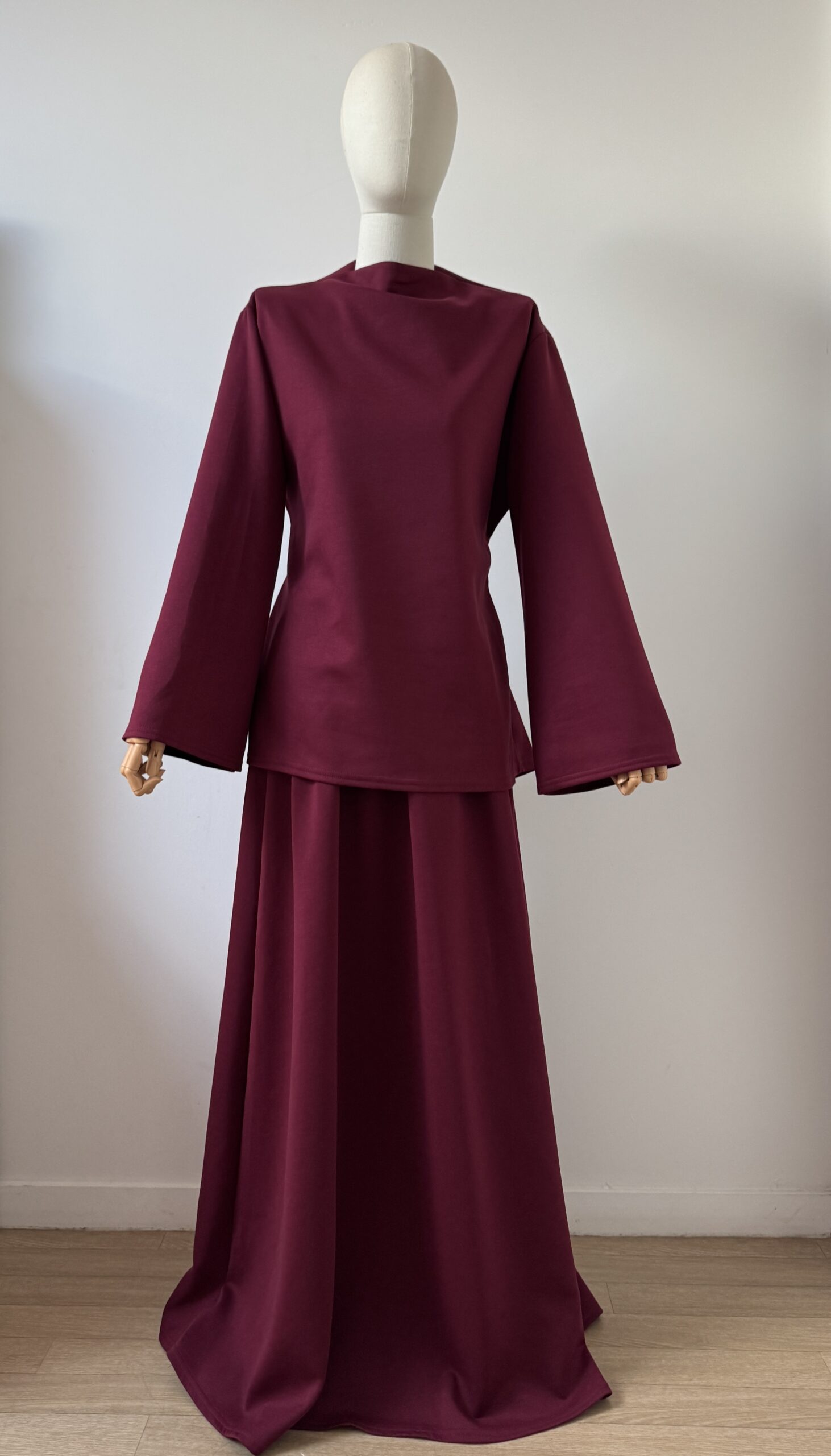 Ensemble jupe comfy bordeaux