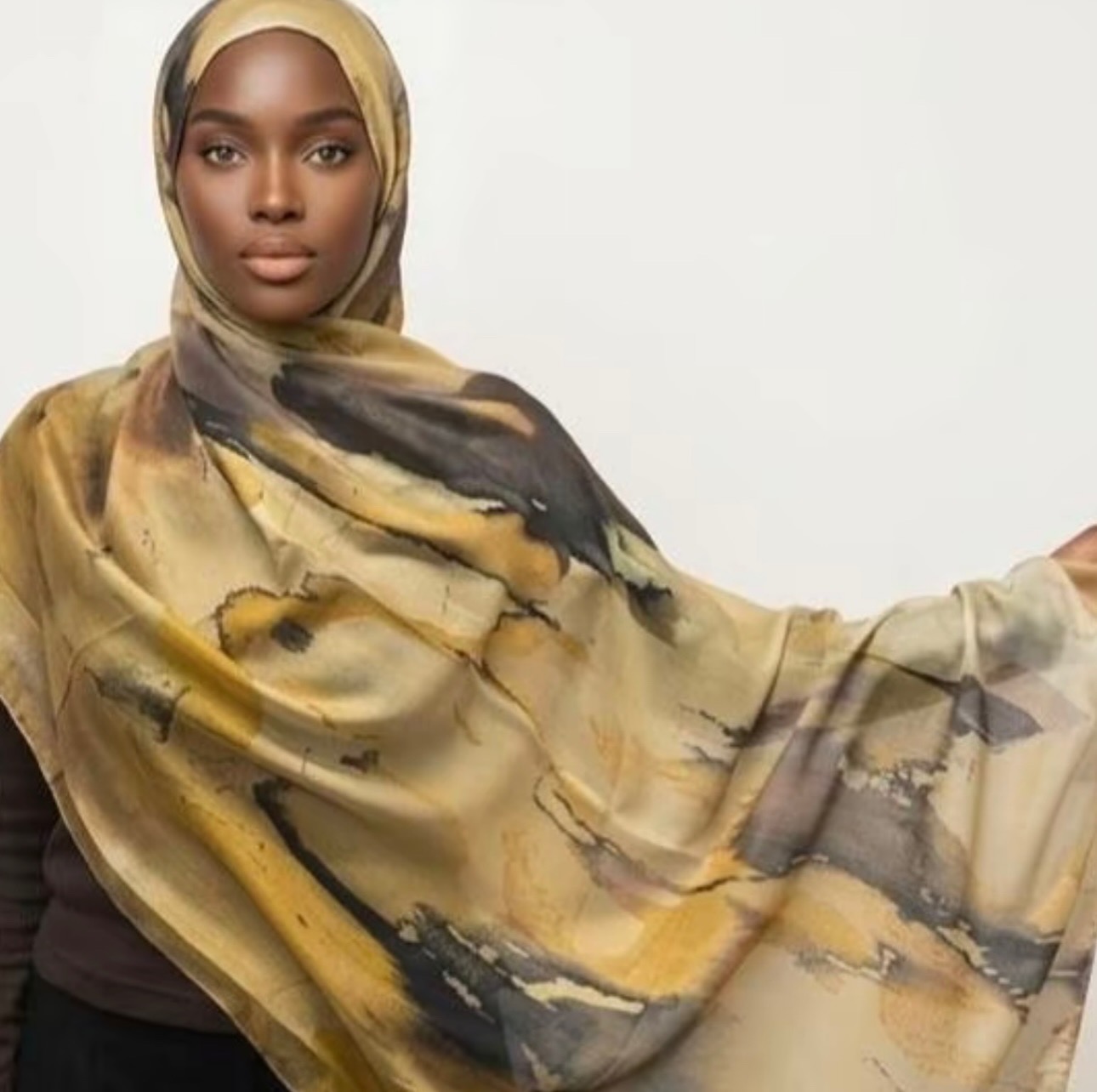 Hijab modal imprimé aquarelle