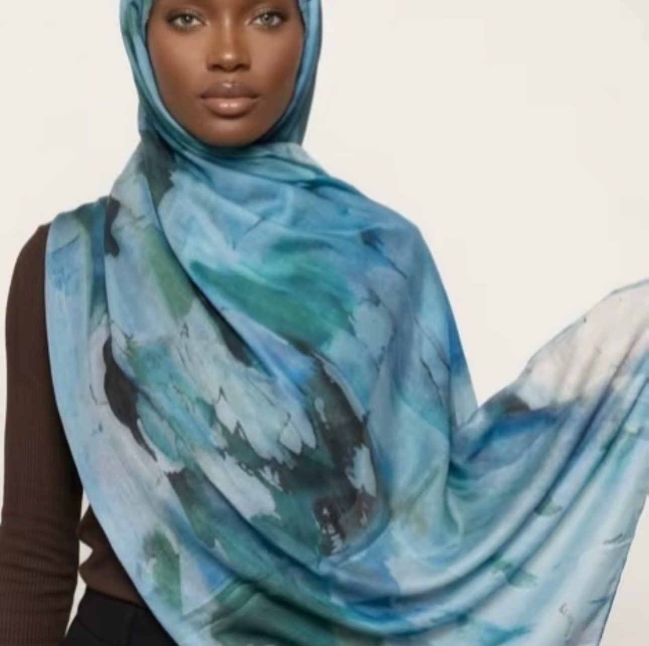 Hijab modal imprimé aquarelle
