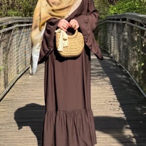 Abaya manches éventail en viscose