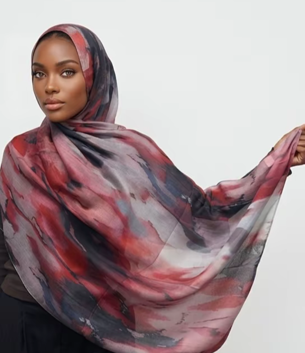 Hijab modal imprimé aquarelle