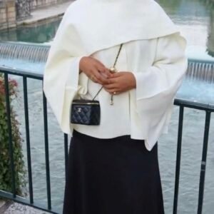 Veste écharpe blanc